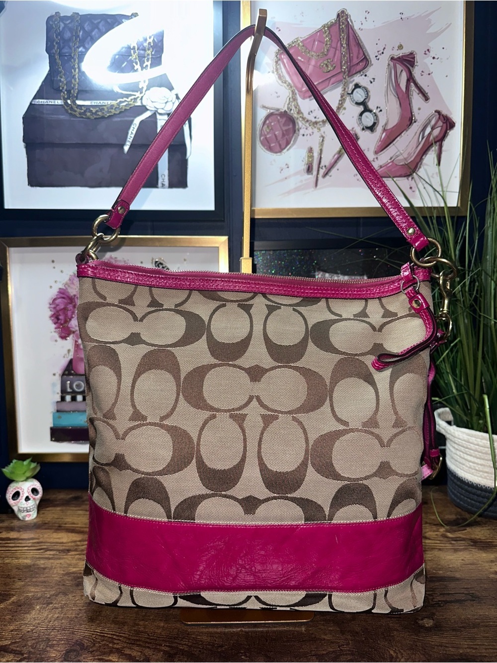 2008 Coach Signature Stripe File Tote bag